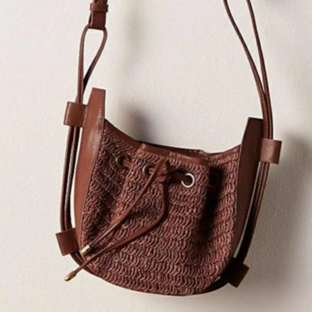 Free‎ People Cabana Crossbody in coconut shell Brown.  NWOT.